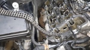 Ремонт Mercedes ML164Замена цепи ГРМ. ОМ642.Reemplazo de la cadena de distribución en el motor OM64