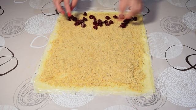 Вишнёвый штрудель с тестом фило и вишнёвым соусом. смотреть онлайн