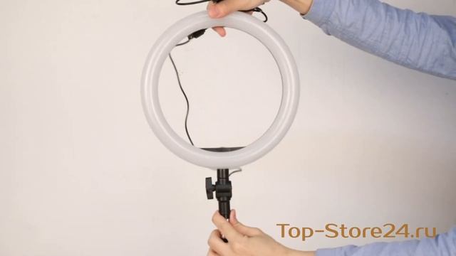 Кольцевая светодиодная лампа Ring Fill Light 26 см со штативом для профессиональной сьемки обзор смотреть онлайн
