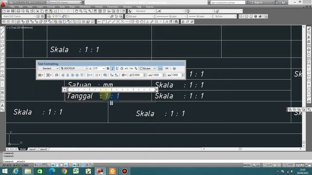 Cara membuat etiket di Autocad 2012 II How to make tittle block in Autocad 2012 смотреть онлайн