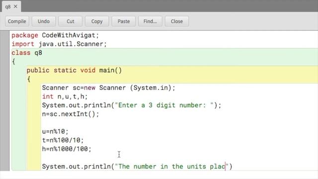 Program To Accept A 3 Digit Number And Find The Units, Tens And Hundreds Digit | Java Tutorial смотреть онлайн