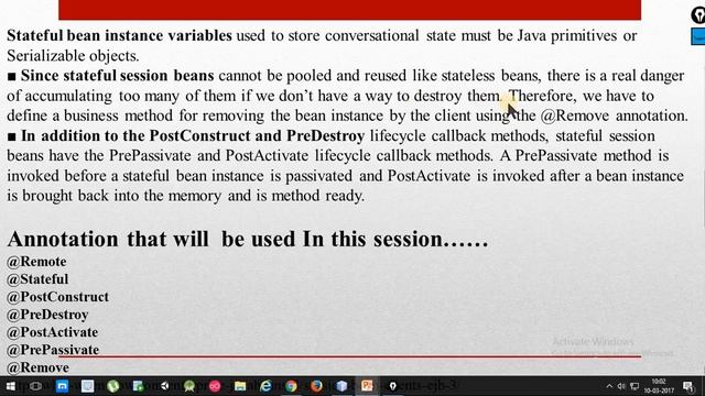 EJB Tuorials in hindi part-4 (Stateful session beans theory) смотреть онлайн