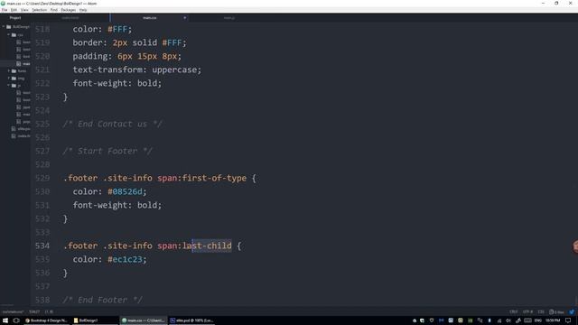 Bootstrap 4 Theme 1 in Arabic #23 - Create Footer Part 1 смотреть онлайн