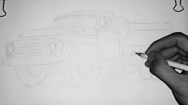 КАК НАРИСОВАТЬ ГРУЗОВИК ЗИЛ 130 [TIMELAPSE] РЕАЛИСТИЧНЫЙ РИСУНОК ГРУЗОВИКА смотреть онлайн