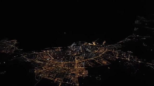 Полет на пассажирском самолете над Аликанте ночью. Летим из Испании в Хельсинки. смотреть онлайн