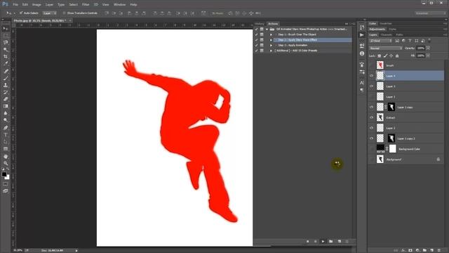 Gif Animated Stars Wave Photoshop Action Video Tutorial | SmartestMind Photoshop Actions смотреть онлайн