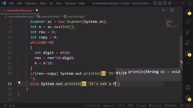 Check if Number is Palindrome or Not | | Java смотреть онлайн