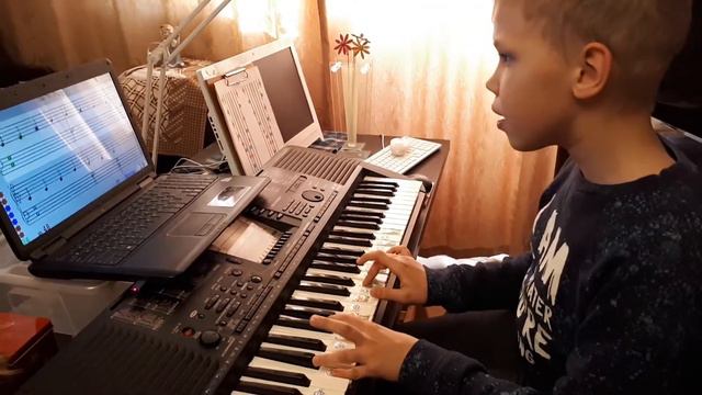 Артём Бурин (ребёнок с ДЦП), 10 лет. Март-2018. Л.Бетховен. Ода к радости, 6-я презентация. смотреть онлайн