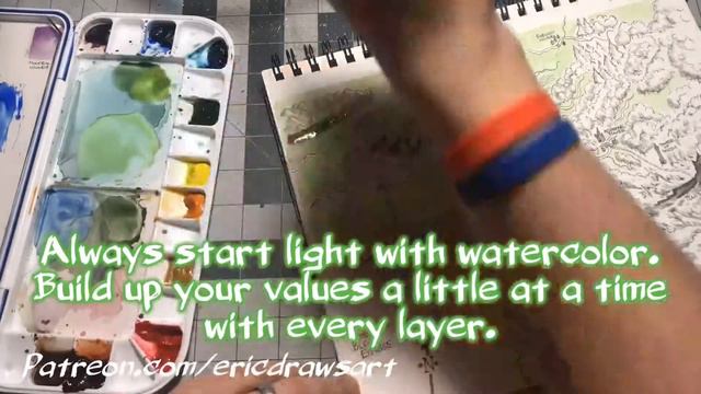 How to make hand painted watercolor fantasy maps смотреть онлайн
