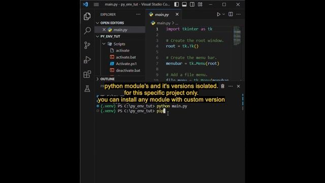 Python virtual environment setup | Python venv setup смотреть онлайн
