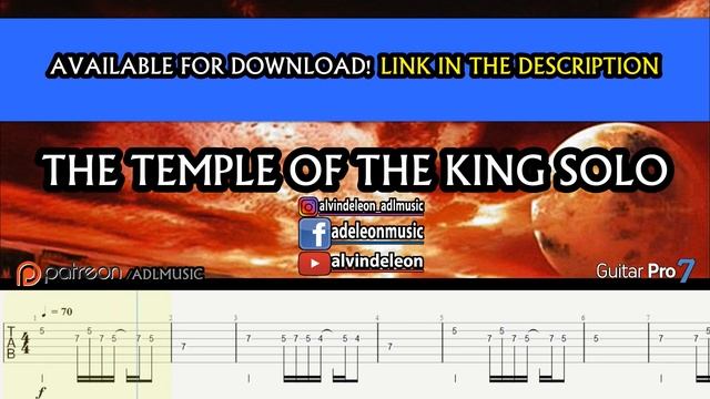 AXEL RUDI PELL THE TEMPLE OF THE KING SOLO with GP7 TABS and BACKING TRACK ALVIN DE LEON 2020 смотреть онлайн