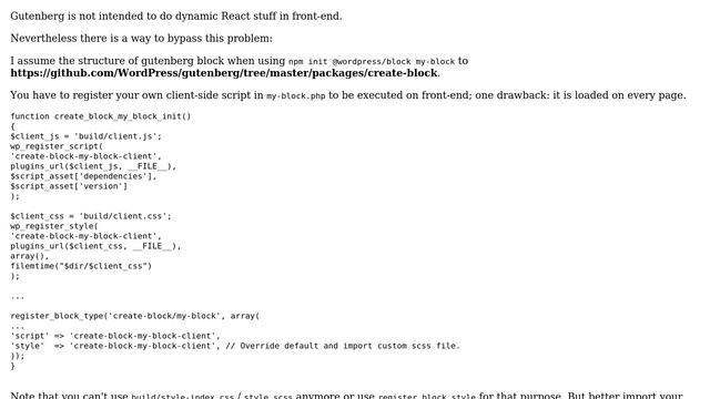 Wordpress: Dynamic gutenberg block with react instead of php смотреть онлайн