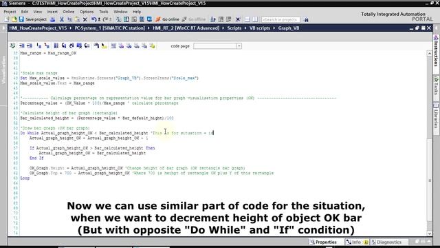Siemens TIA Portal HMI/RT tutorial - Creating Bar graph via VB Script (Part 3/4) смотреть онлайн