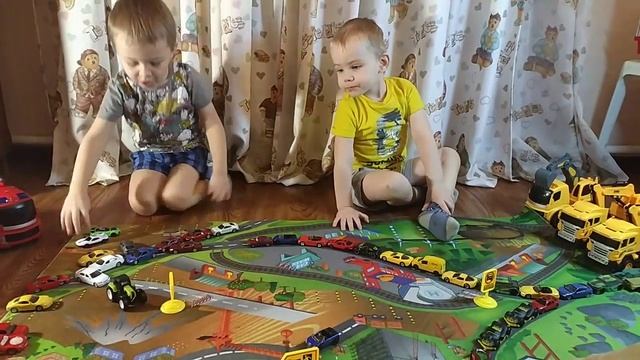 Стройка,машинки в пробке смотреть онлайн