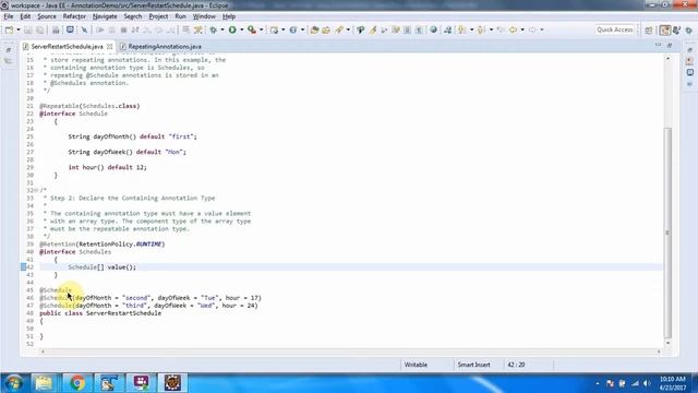 What is repeating Annotations in Java? - Schedule | Java annotations | Annotations in java смотреть онлайн