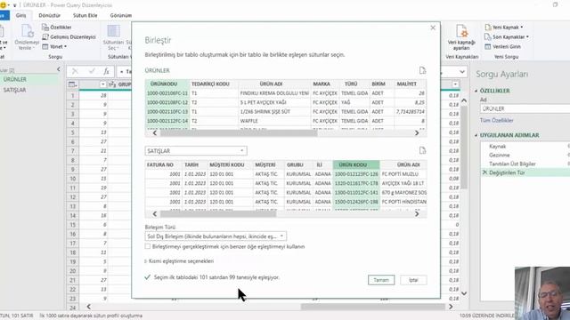 EXCEL POWER QUERY - BİRLEŞTİRME (MERGE) SORGUSU -2 смотреть онлайн