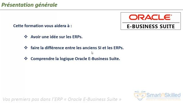 présentation générale de l'initiation à l'ERP "Oracle E-Business Suite" смотреть онлайн