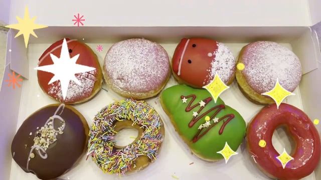 Кто больше съест Donuts krispy Пончики Маленькие истории Ева и Фло Happy day every day смотреть онлайн