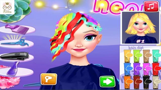 мультик, делаем прическу, стрижку и макияж ,игра для девочек смотреть онлайн