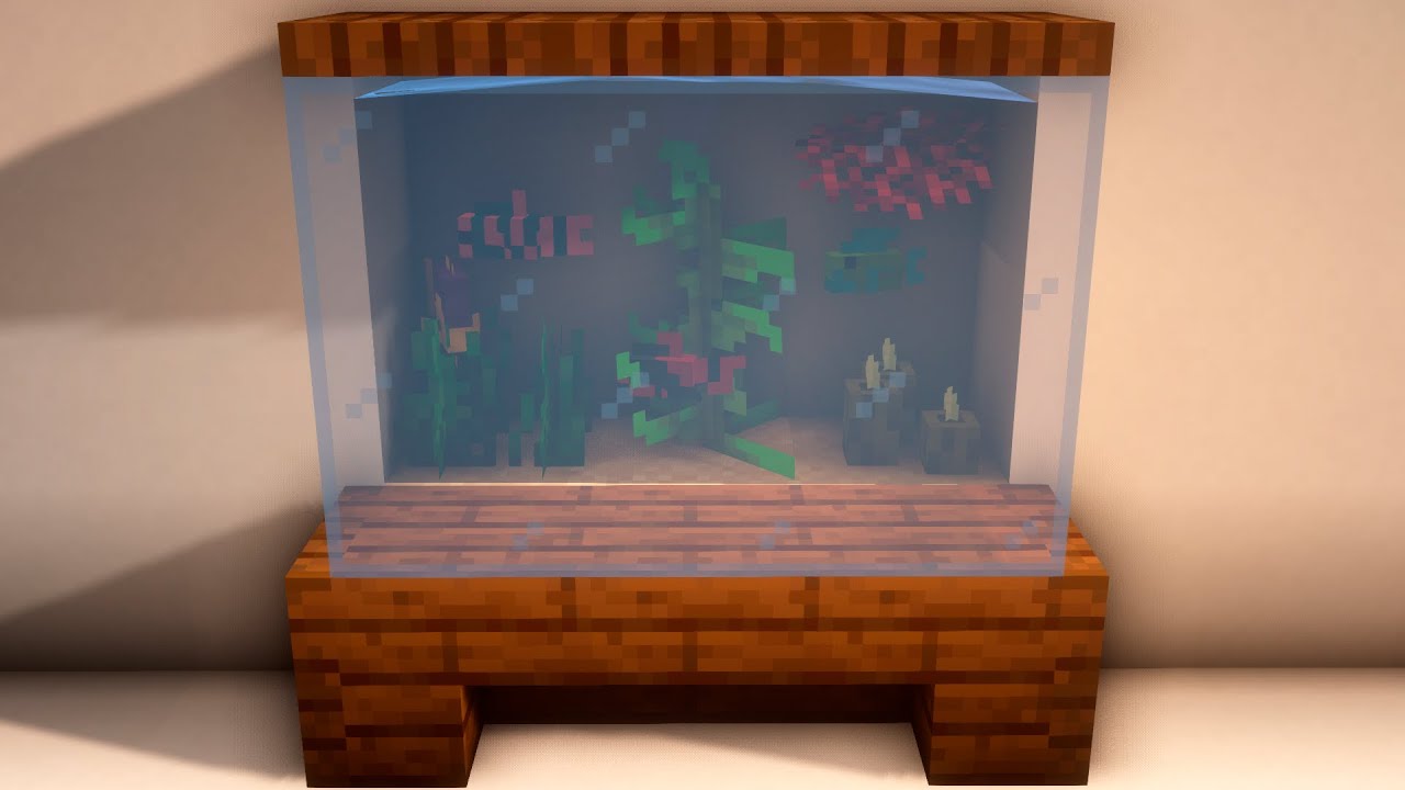 КАК СДЕЛАТЬ КРАСИВЫЙ АКВАРИУМ В МАЙНКРАФТЕ БЕЗ МОДОВ! смотреть онлайн