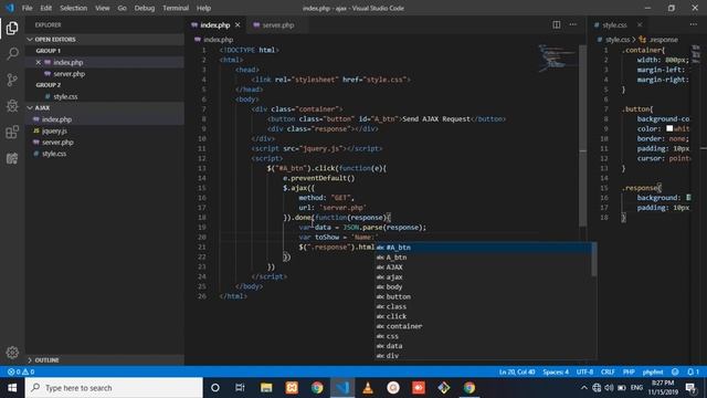 How to send AJAX request to server ? 2 different easy methods смотреть онлайн
