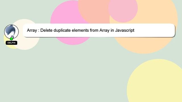 Array : Delete duplicate elements from Array in Javascript смотреть онлайн