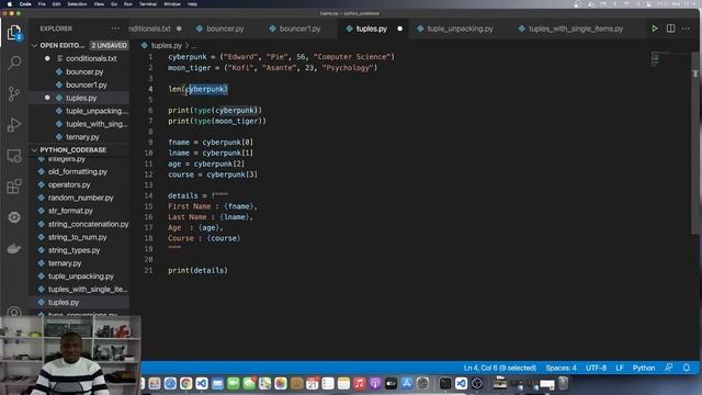 Python Programming 72 : Checking Tuple Length смотреть онлайн
