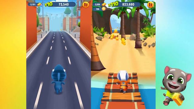 Talking Tom Gold Run Kung Fu Hank Vs Shark Hank