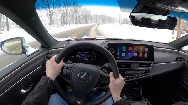 2022 Lexus ES300h F Sport - POV Snow Drive (Binaural Audio) смотреть онлайн