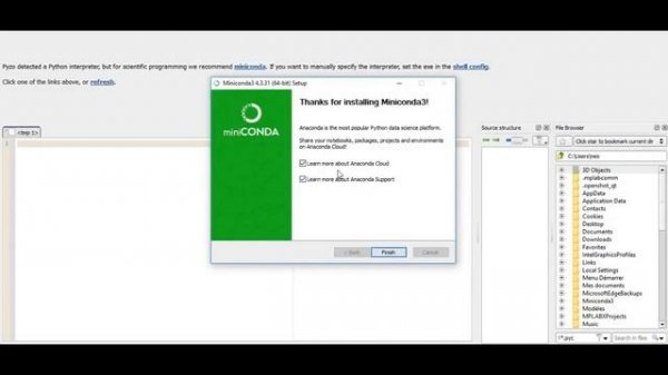 PYTHON install the Pyzo IDE install Python environmentminiconda Install Scientific packages