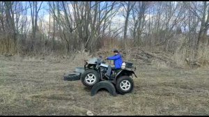 Покатушки на самодельном квадрике.