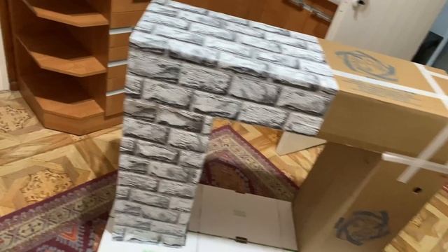 DIY КАМИН ИЗ КОРОБОК СВОИМИ РУКАМИ! БЮДЖЕТНЫЙ КАМИН ИЗ КОРОБОК! ФАЛЬШ КАМИН! #камин #изкоробок смотреть онлайн