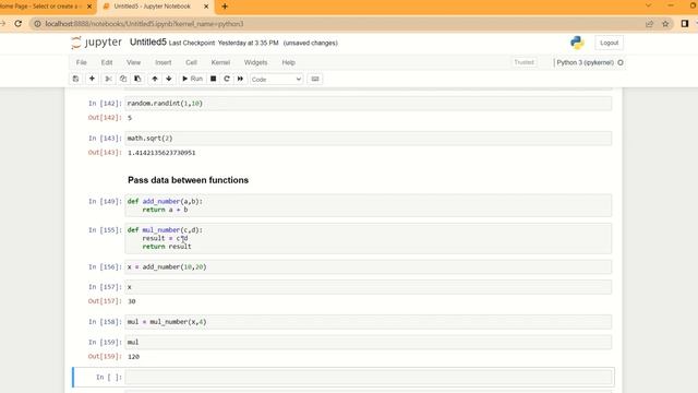 Pass data between two function in Python смотреть онлайн