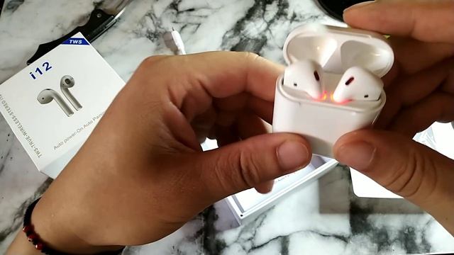i12 TWS True Wireless stereo Bluetooth 5.0 unboxing| 1:1 Best Airpod clones! смотреть онлайн