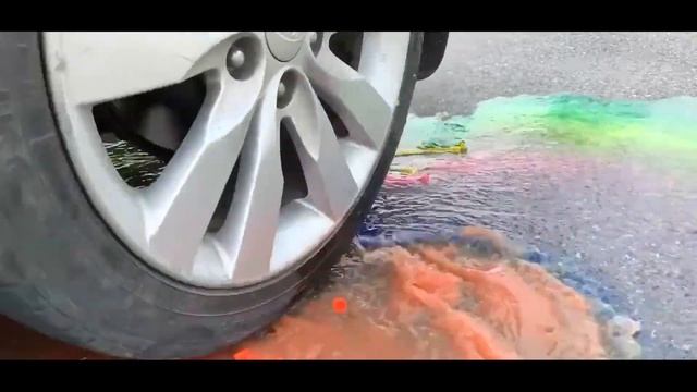 Crushing Crunchy & Soft Things By Car! Experiment Car Vs Rubiks Cube, Color Eggs, Cars, Lightning M