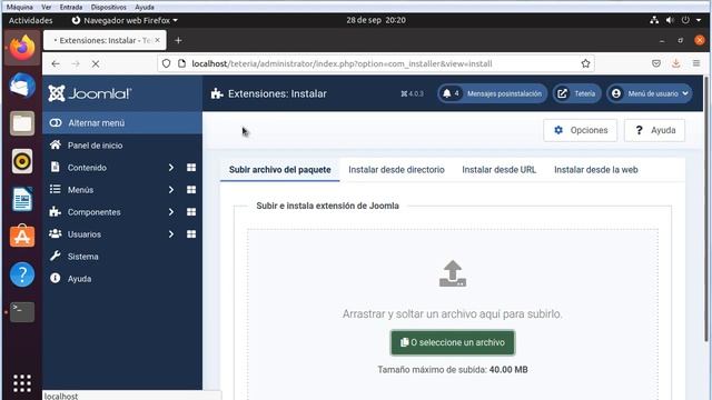 JOOMLA 4.0.3 instalar Akeeba Backup смотреть онлайн