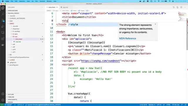 S63-64 DWEC - Introducció a Vue. Variables reactives, funcions, render смотреть онлайн
