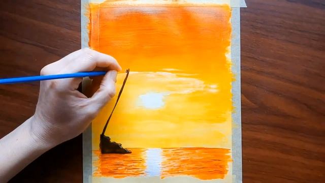 Пейзаж. Море. Пальмы. Как нарисовать легко и быстро морской пейзаж с пальмами. смотреть онлайн