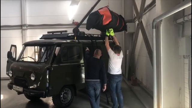 Тюнинг внедорожника УАЗ. Мини кран на крышу буханки. смотреть онлайн