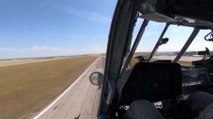 Посадка по-самолетному на вертолете Ми-8.