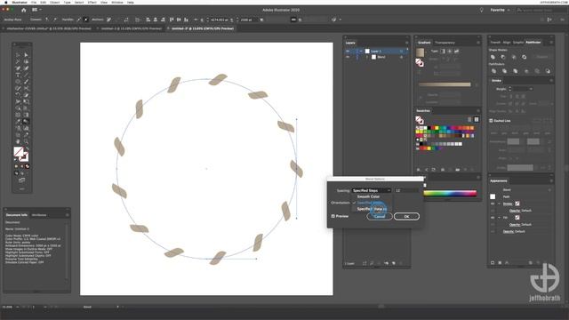 How to Draw a Rope Vector with Blend Tool and Replace Spine in Illustrator | Jeff Hobrath Art Studi смотреть онлайн