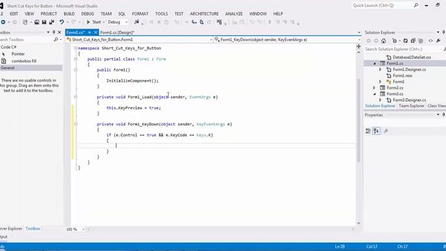Hotkey to button in C# Windows application смотреть онлайн