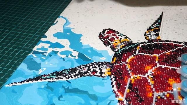 Шикарная ЧЕРЕПАХА из магазина Светофор Алмазная раскраска Распаковка и обзор готовой работы смотреть онлайн