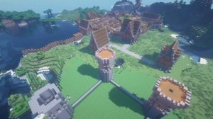 Средневековый замок в майнкрафт | Таймлапс