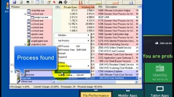 Using Process Explorer's Find Window's Process