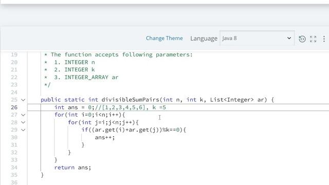 Divisible Sum Pairs Hackerrank Solution - java 8| Hackerrank Algorithms смотреть онлайн