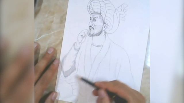 РИСОВАНИЕ КАРАНДАШОМ - ЗАХИРИДДИН МУХАММАД БОБУР смотреть онлайн