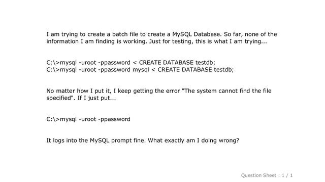 MySQL : Create MySQL DB from Command Line смотреть онлайн