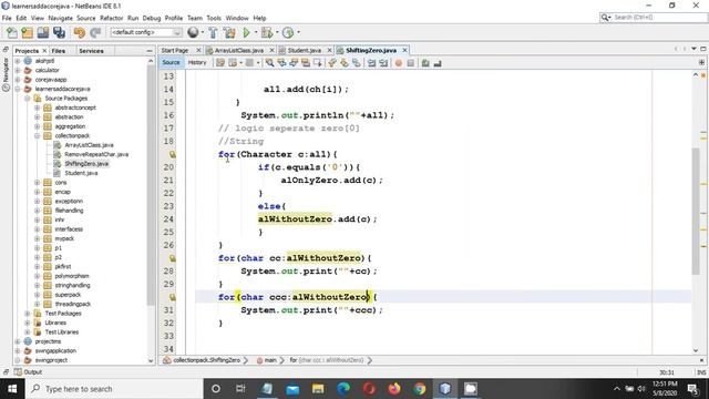 COLLECTION FRAMEWORK IN JAVA PART 4 | Program on ArrayList Shifting zero смотреть онлайн