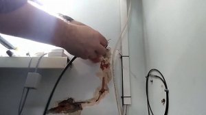 Обрыв кабеля в стене .Ремонт.